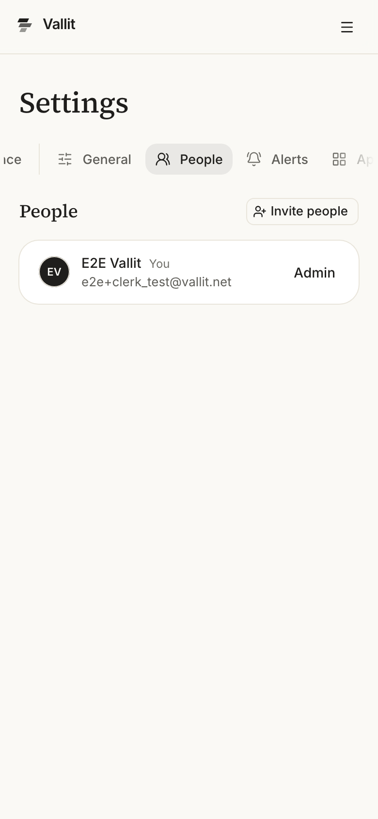 The People section: the Invite people button (3) and the list of members with their roles (4). On a phone.