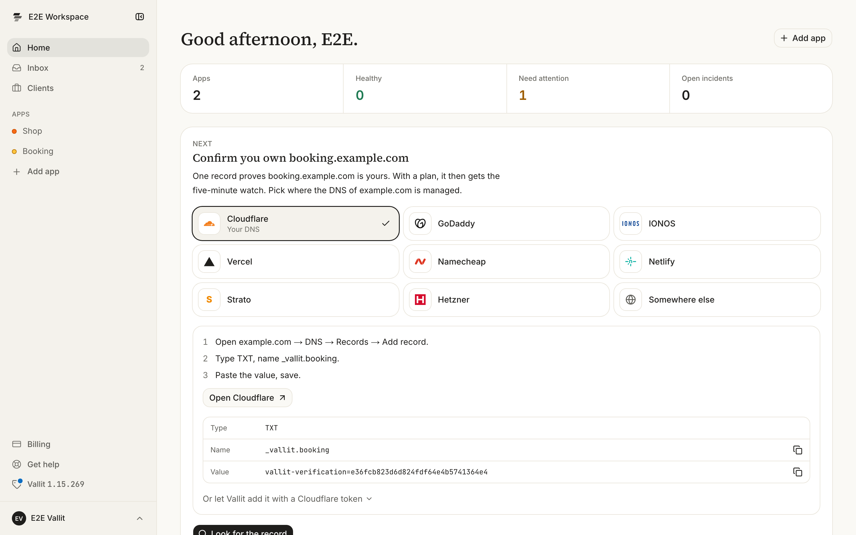 The foot of the sidebar, with the version button as the last row above the account (1).